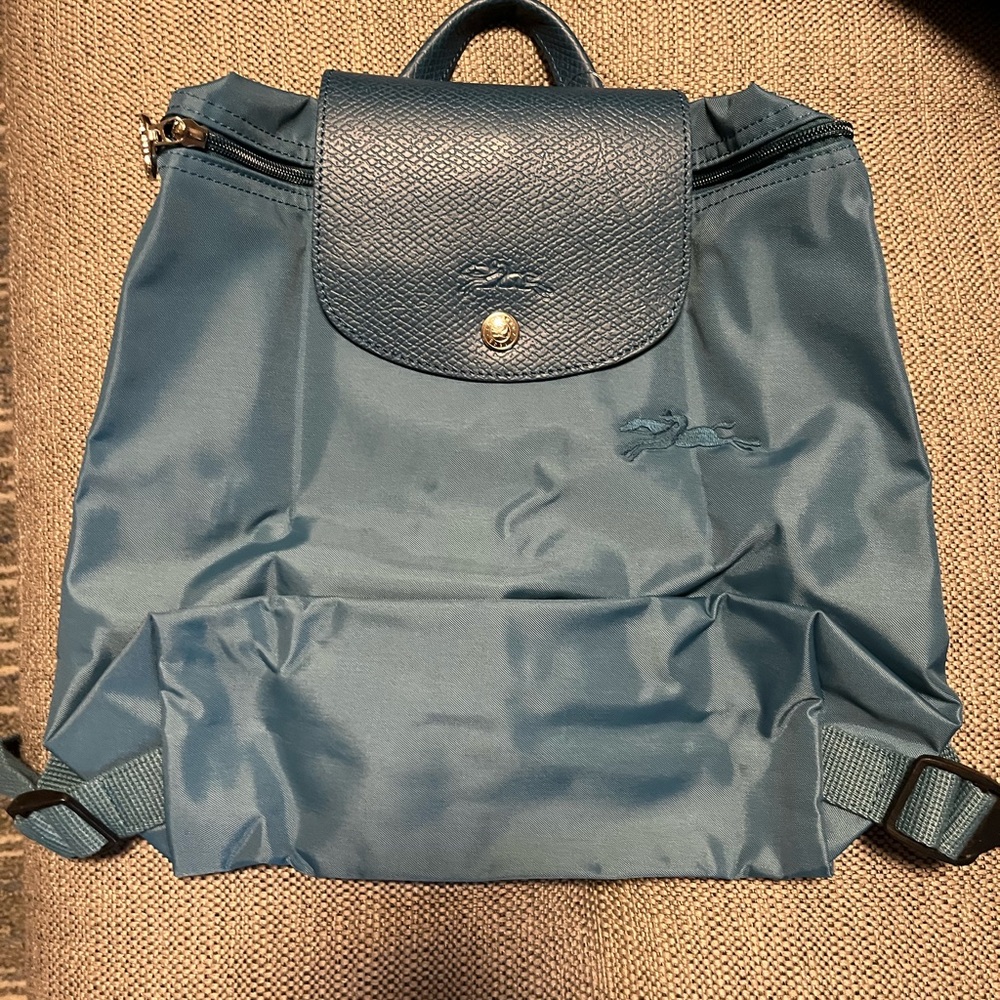 Longchamp Le Pliage Green M Backpack -  Peacock (Teal) - Picture 10 of 13